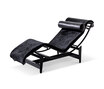 4 Chaise longue à réglage continu, noire, durable 4 Chaise longue à réglage continu, noire, durable