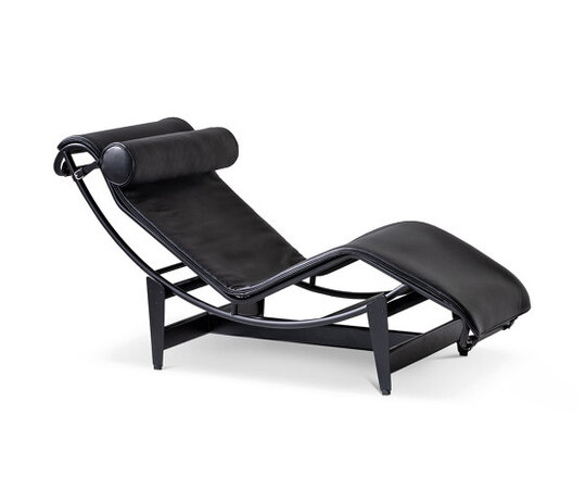 4 Chaise longue à réglage continu, noire, durable 4 Chaise longue à réglage continu, noire, durable