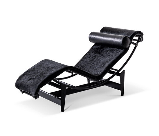4 Chaise longue à réglage continu, noire, durable 4 Chaise longue à réglage continu, noire, durable