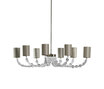 Lartigue | Oval Lartigue Chandelier - MCL11-CLR-NKL