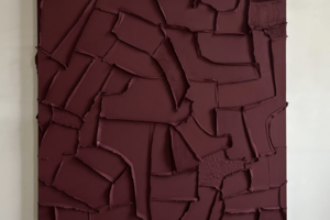 Mixed fabrics with acrylic oxblood red