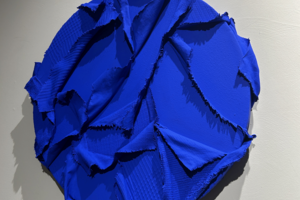 Reinder Schmidt mixed fabrics with acrylic ultramarine blue