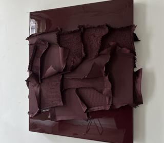 Gemixt acryl & resin oxblood red